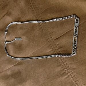 MARC JACOBS Silver 'The Monogram Chain' Necklace.